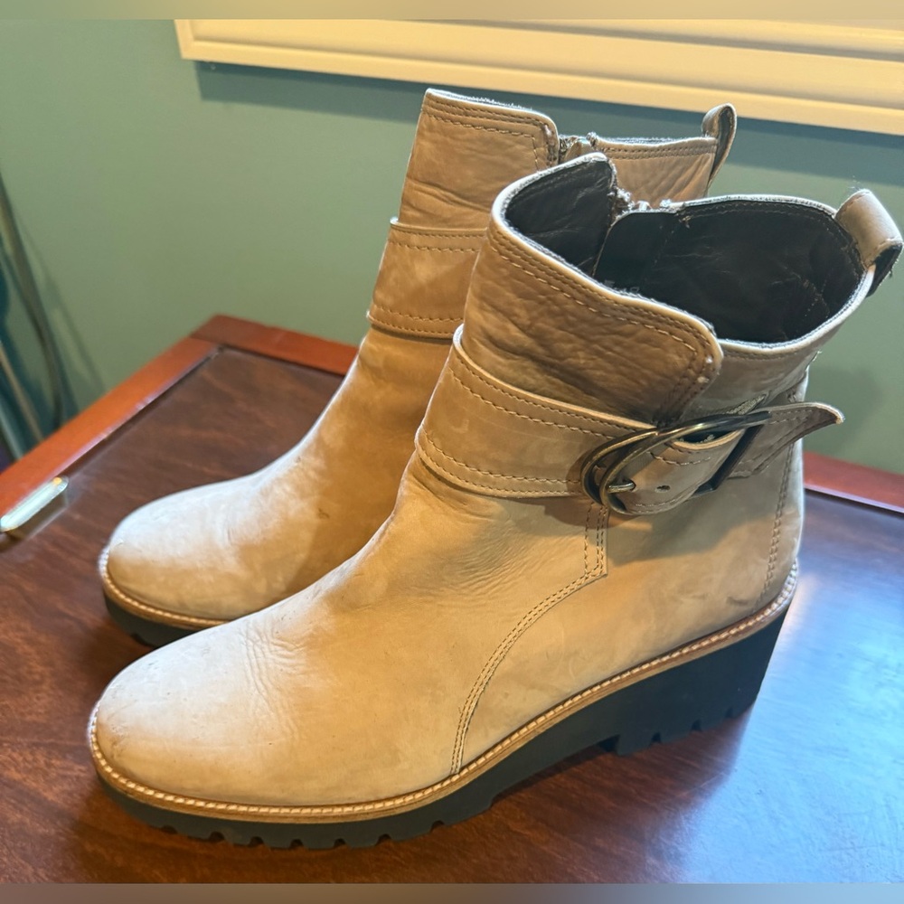 Paul Green Halo ankle boots women’s size 9 tan new book leather